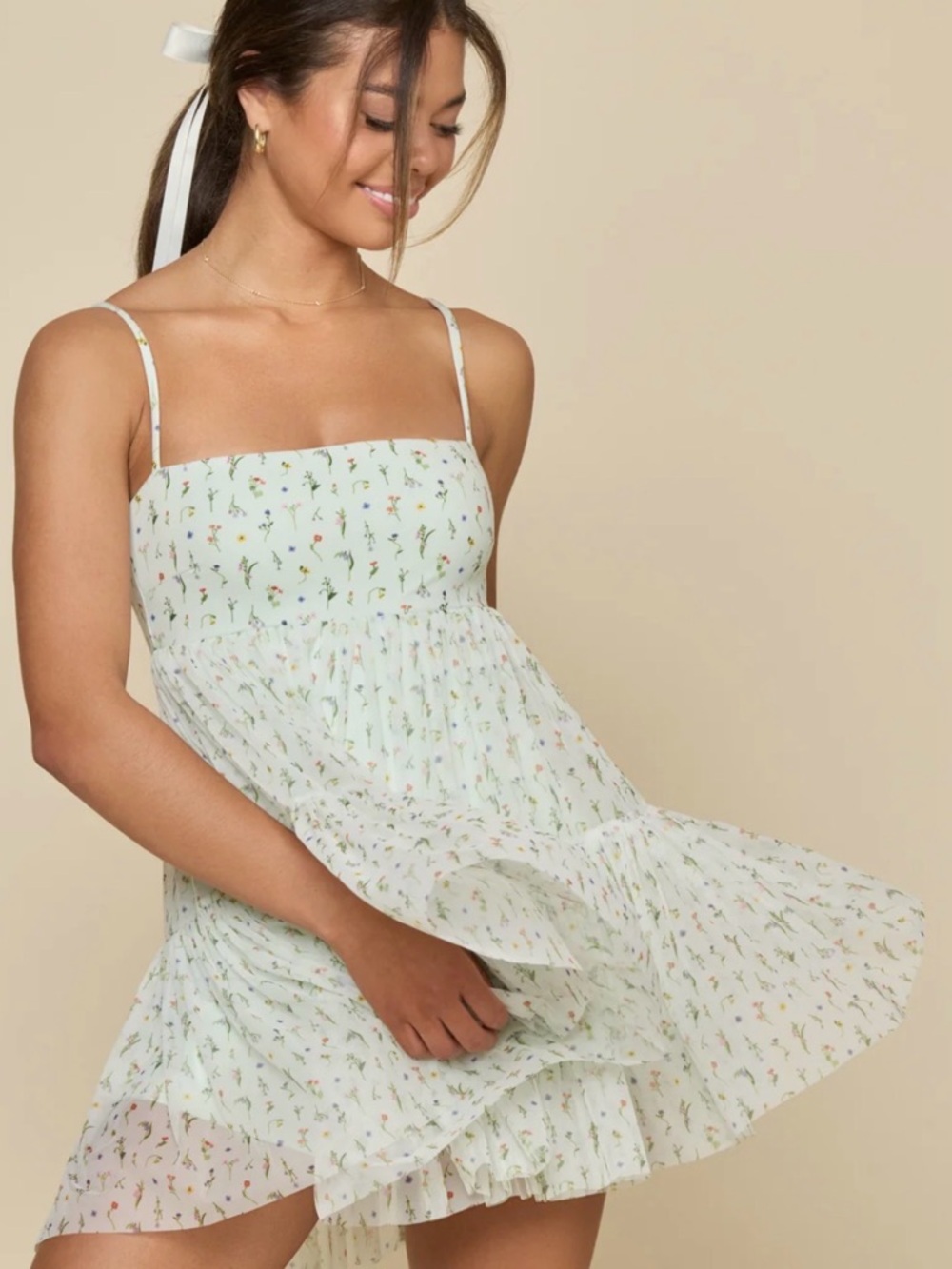 POPFLEX NWT Mint Floral Mini Dress